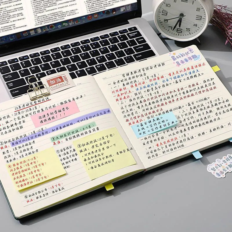 Square notebook with textured mesh faux leather cover, open to show Daolin paper pages.