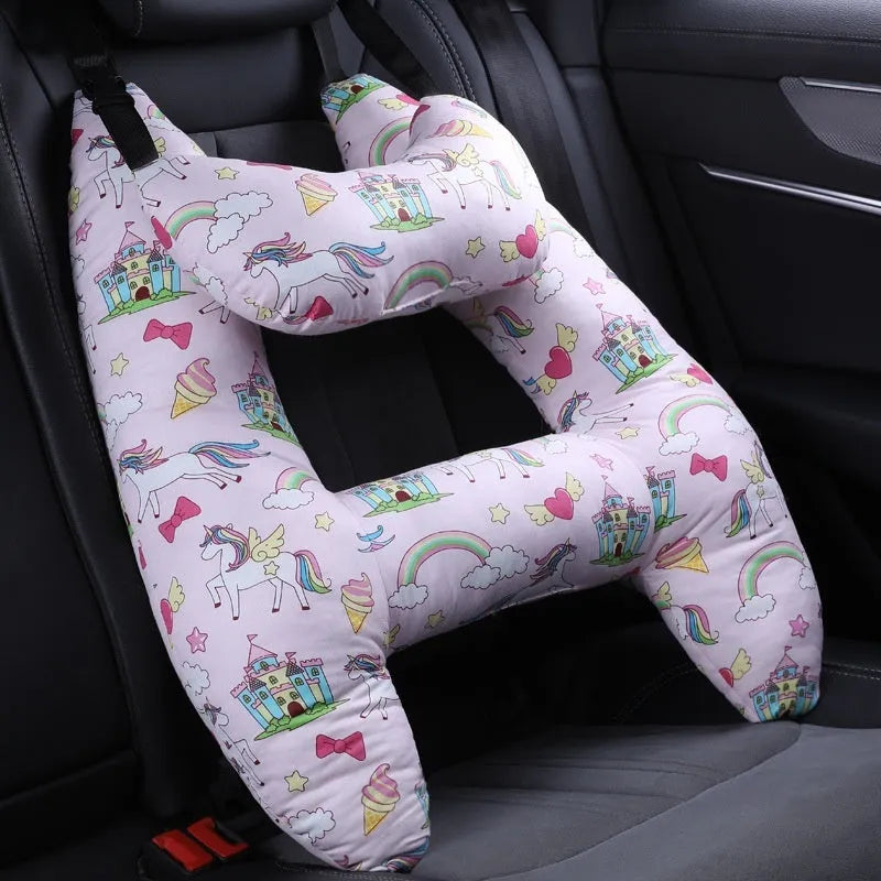 55x70cm car sleeping pillow with pearl cotton fill in multiple designs including flower rabbit and dinosaur patterns
