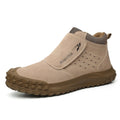 Lightweight steel toe cap safety shoes in sand colour with lace-up closure for industrial work