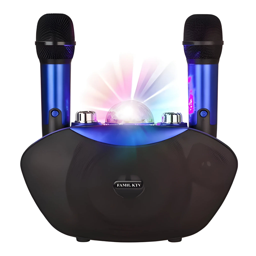 Y-8 family KTV karaoke microphone in black with built-in speaker and USB port