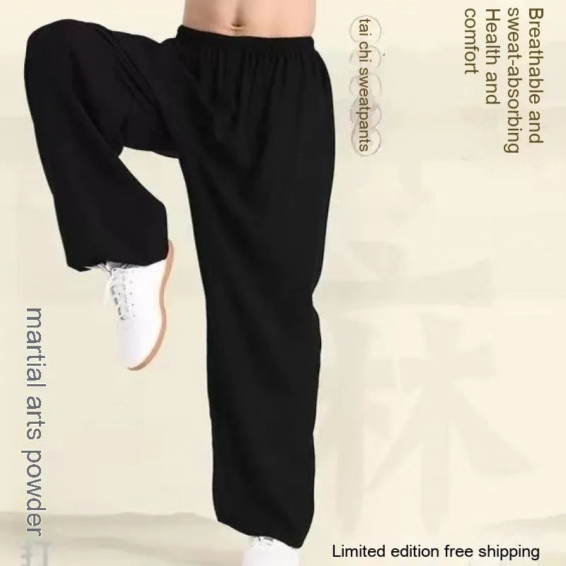 Children's high elasticity practice trousers for Sanda martial arts in black, red, or white