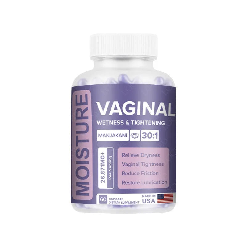 60-count bottle of vaginal capsule supplement for women's intimate health with herbal extract formula