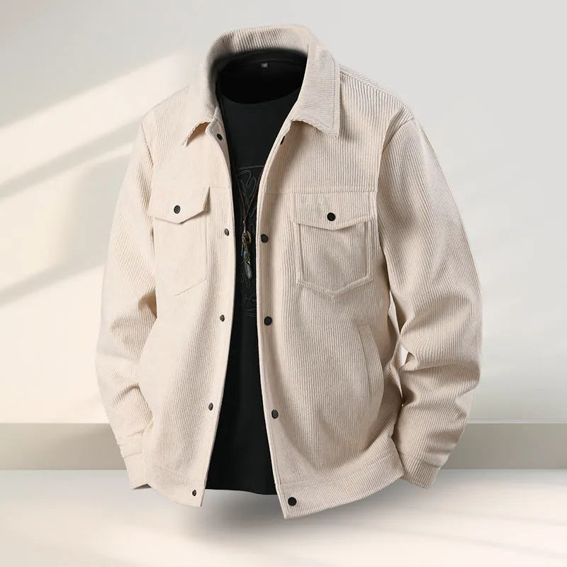 Men's plus size slim fit Lycra casual coat in black, coffee, green or white colours