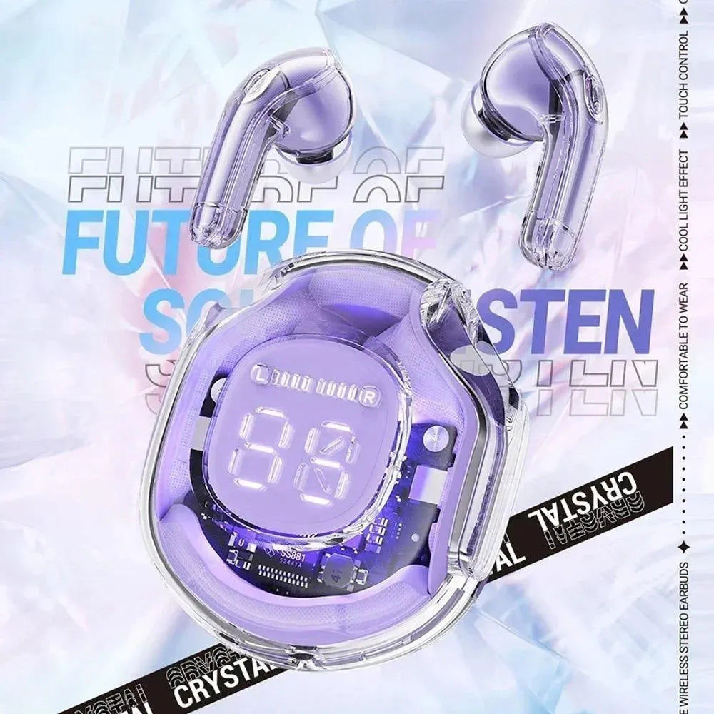 Transparent Bluetooth wireless headset in multiple colours with in-ear design