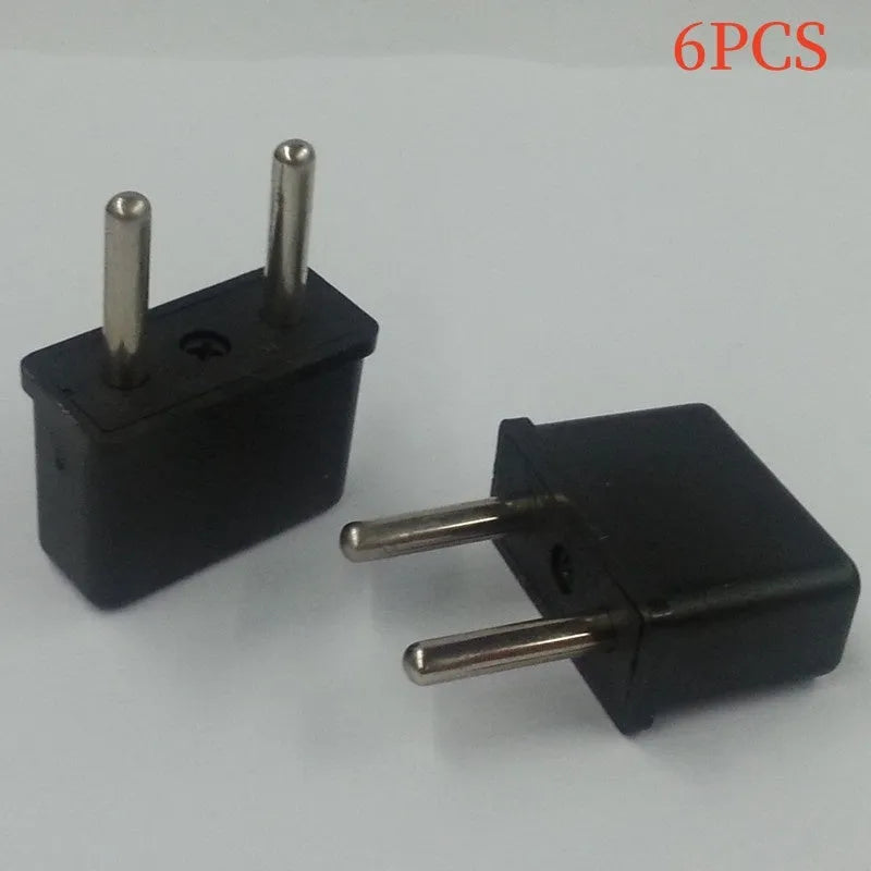 American standard to European standard plug adapter with two holes and plastic shell