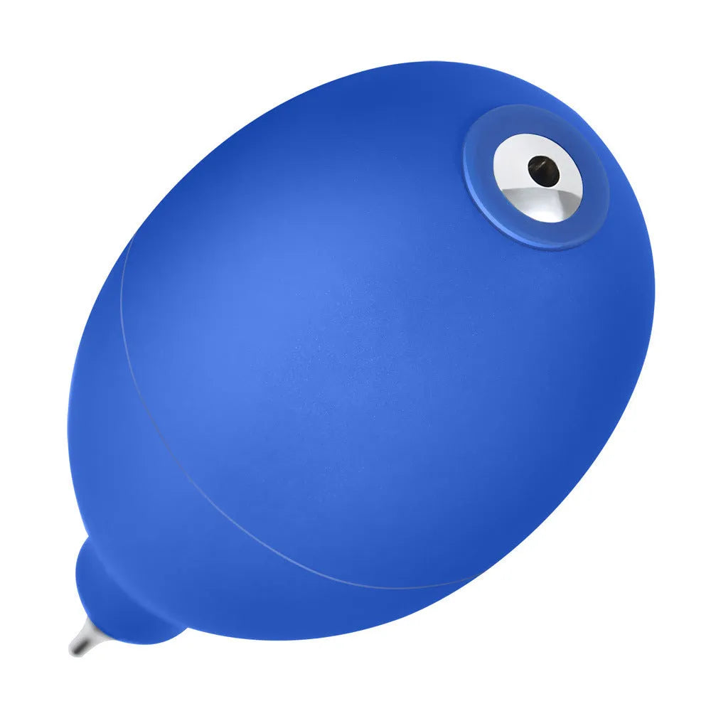 Blue rubber dust removal ball for cleaning camera lenses and electronics