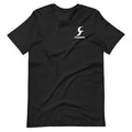 Loose fit short sleeve cotton T-shirt on a hanger, shown in a solid colour.