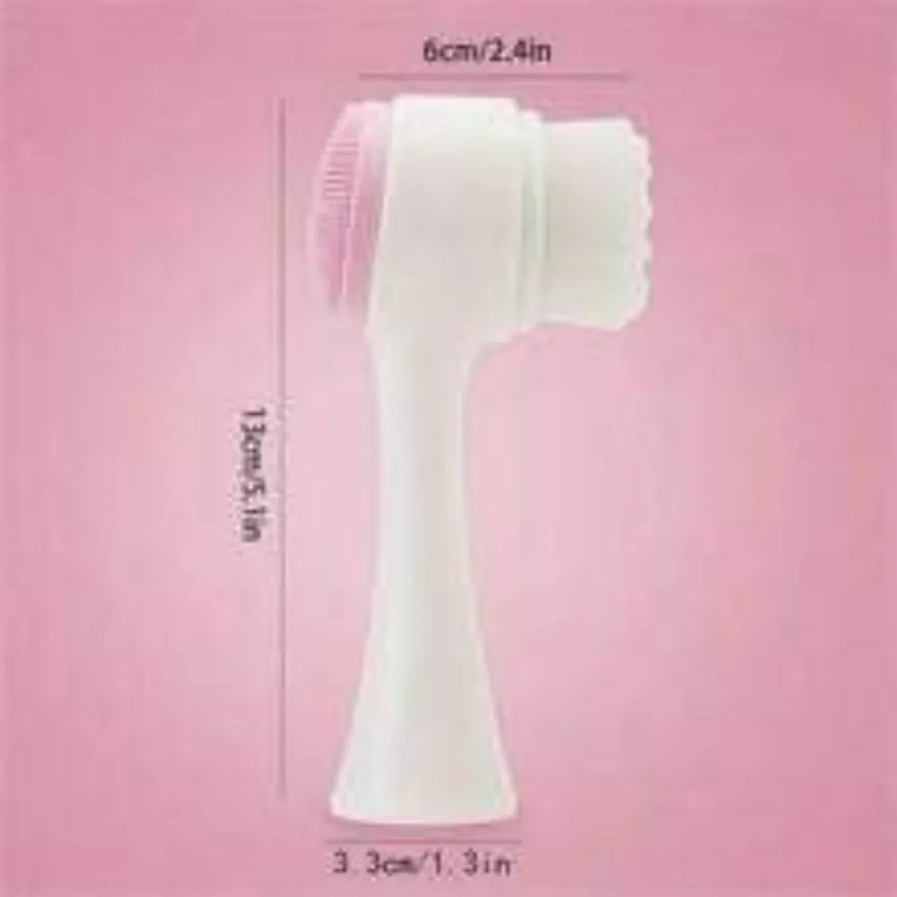 Blue pet paw brush with nylon bristles for cleaning and massaging dog or cat paws