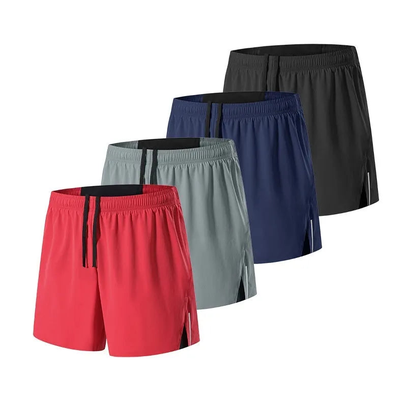 Men's black off-road running shorts with high-waist design and loose fit for marathon sports