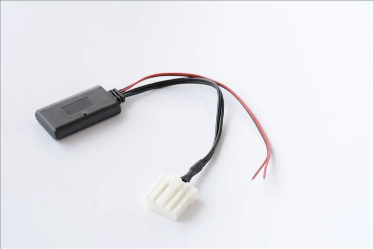Black Mazda Bluetooth audio link cable for M6 M3 MX5 models with MEDIA key, JieRui-BT 5908 chip.