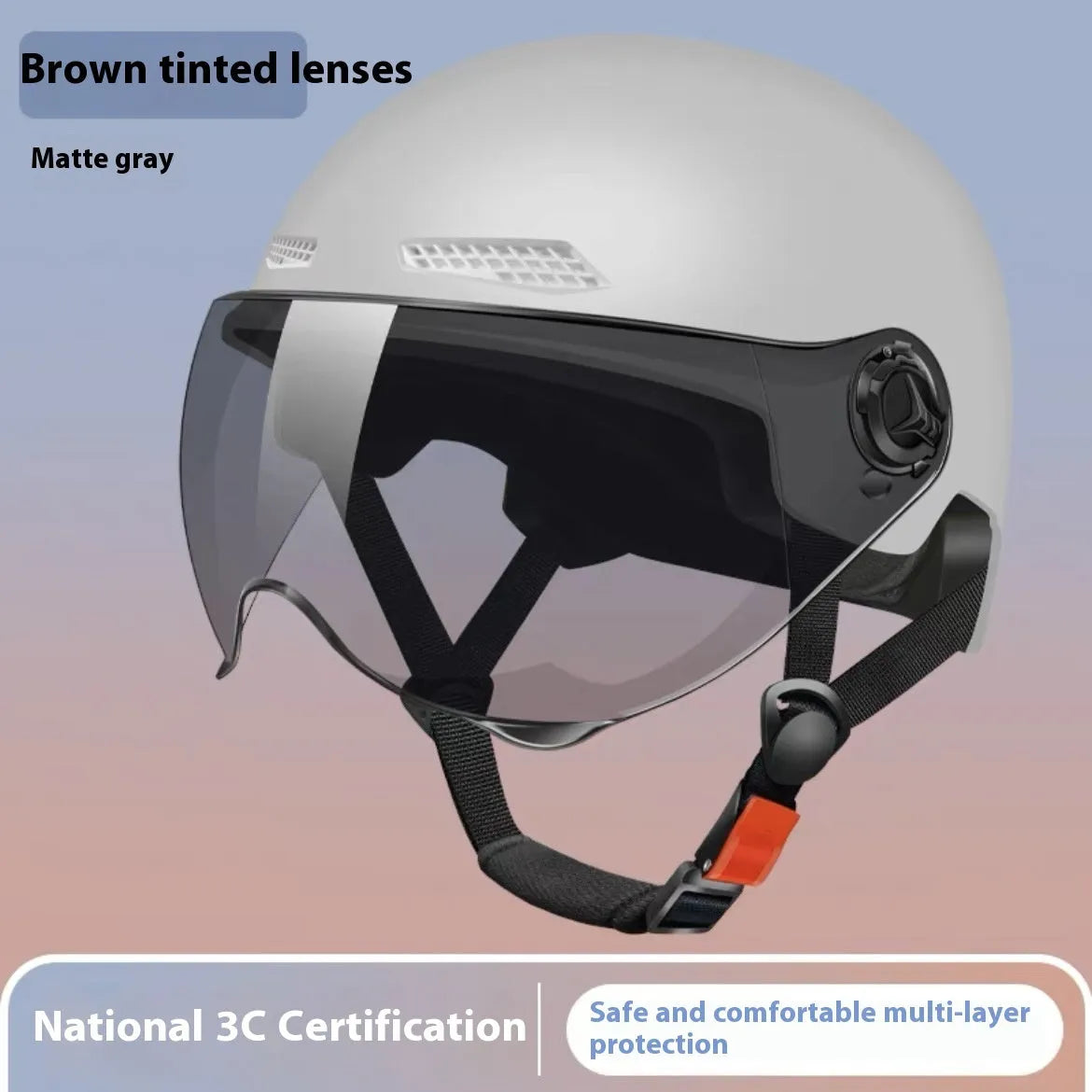 3C certified electric motorcycle helmet in polypropylene with sun protection feature