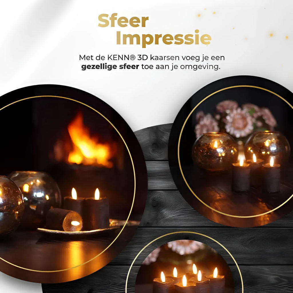 Black LED pillar candle measuring D5 by H7 cm with flickering light effect