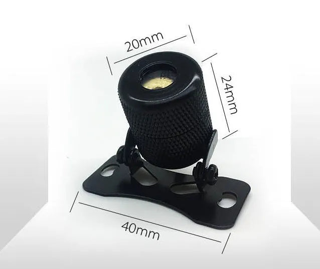 Vehicle laser fog lamp with red laser, aluminium housing, measuring 20x24x40mm
