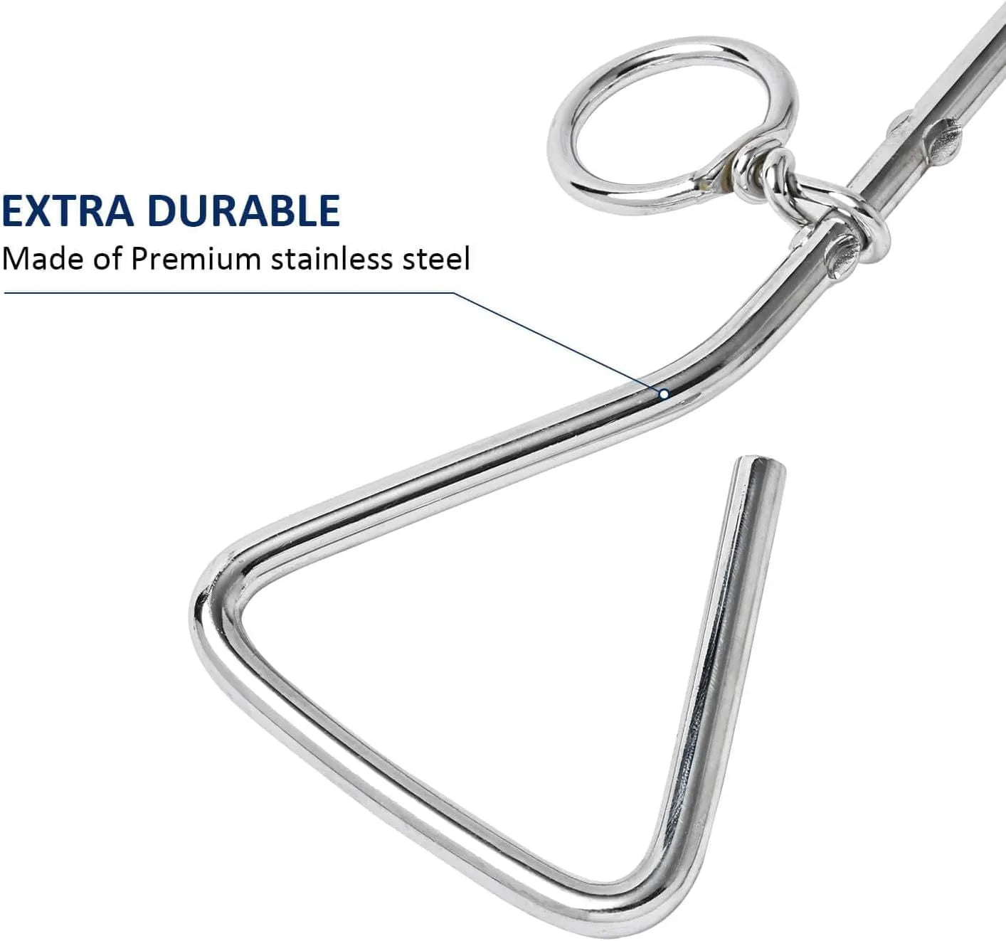 Silver spiral dog tie-out stake for outdoor tethering in sandy ground