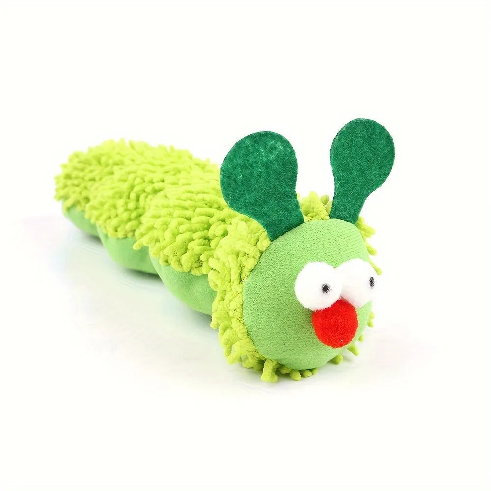 Green interactive plush cat toy pillow with rechargeable electronic sports cat mechanism