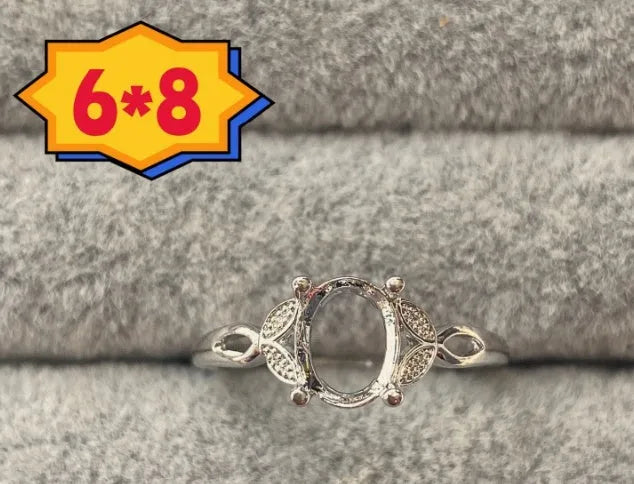 Oval denier ring ornament with open mouth design and five-pointed star decoration on copper with electroplating