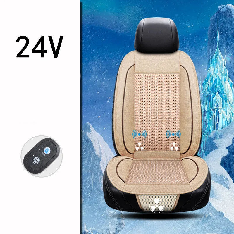 60cm square black car seat cushion with ventilation and massage functions and power cord
