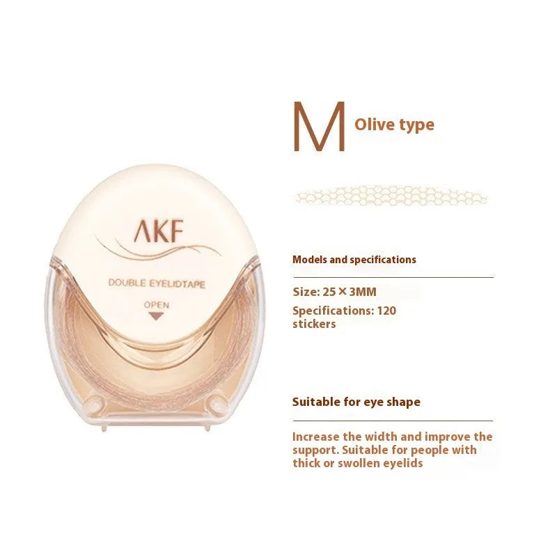 Roll of transparent double eyelid stickers with lace texture for natural eyelid crease creation