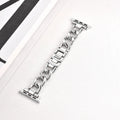 Denim chain metal Apple watch strap in silver black gold rose gold starlight colours