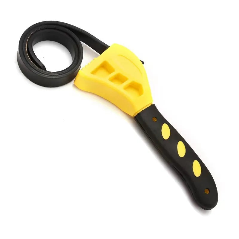 6-inch and 8-inch adjustable rubber strap wrench set for oil filters and plumbing