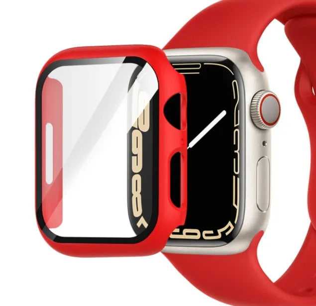 PC tempered film watch case protector in transparent colour showing watch compatibility