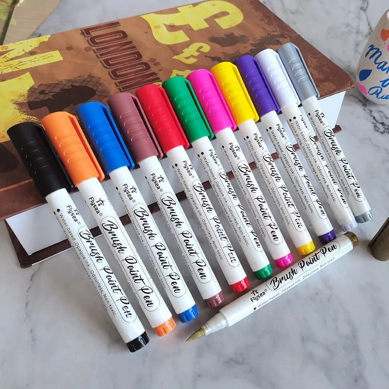 Soft head gouache pen acrylic marker set for hand lettering and art in multiple colour collections
