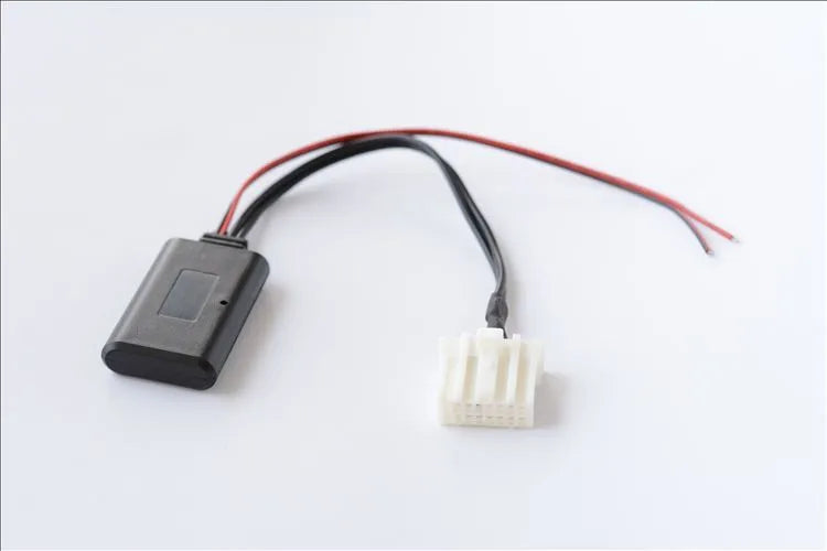 Black Mazda Bluetooth audio link cable for M6 M3 MX5 models with MEDIA key, JieRui-BT 5908 chip.
