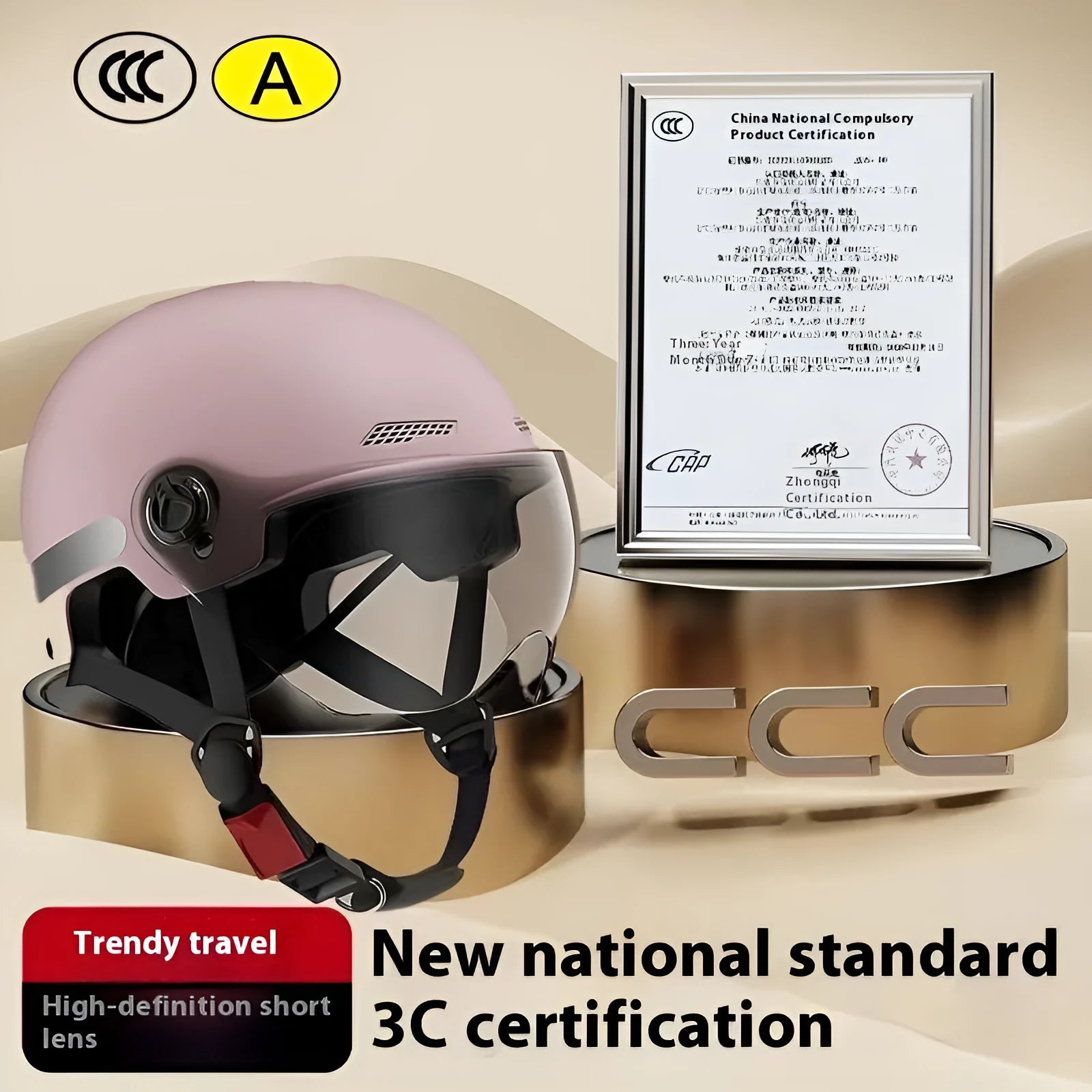 3C certified electric motorcycle helmet in polypropylene with sun protection feature