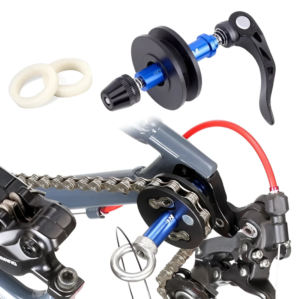 Aluminium alloy bicycle chain holder tool for washing and tensioning maintenance
