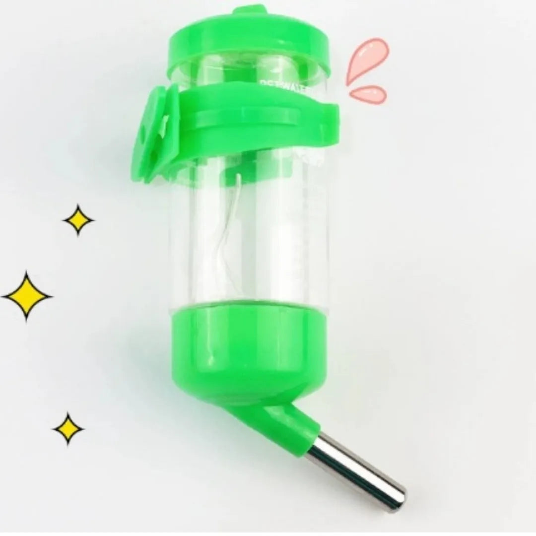 Ball kettle pet water feeder in five colours with glass tube option for rabbits, guinea pigs, hamsters