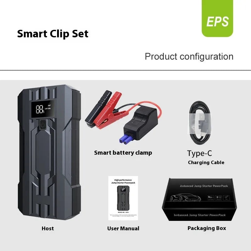 S301 portable 12V emergency car jump starter with 8000mAh battery and dual USB output