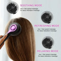 USB-powered anti-leak head massage tingler comb in black, gray, or red with mechanical speed control.