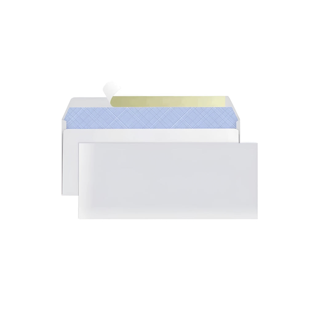 Blue tamper-evident self-adhesive confidential envelope for secure document mailing.