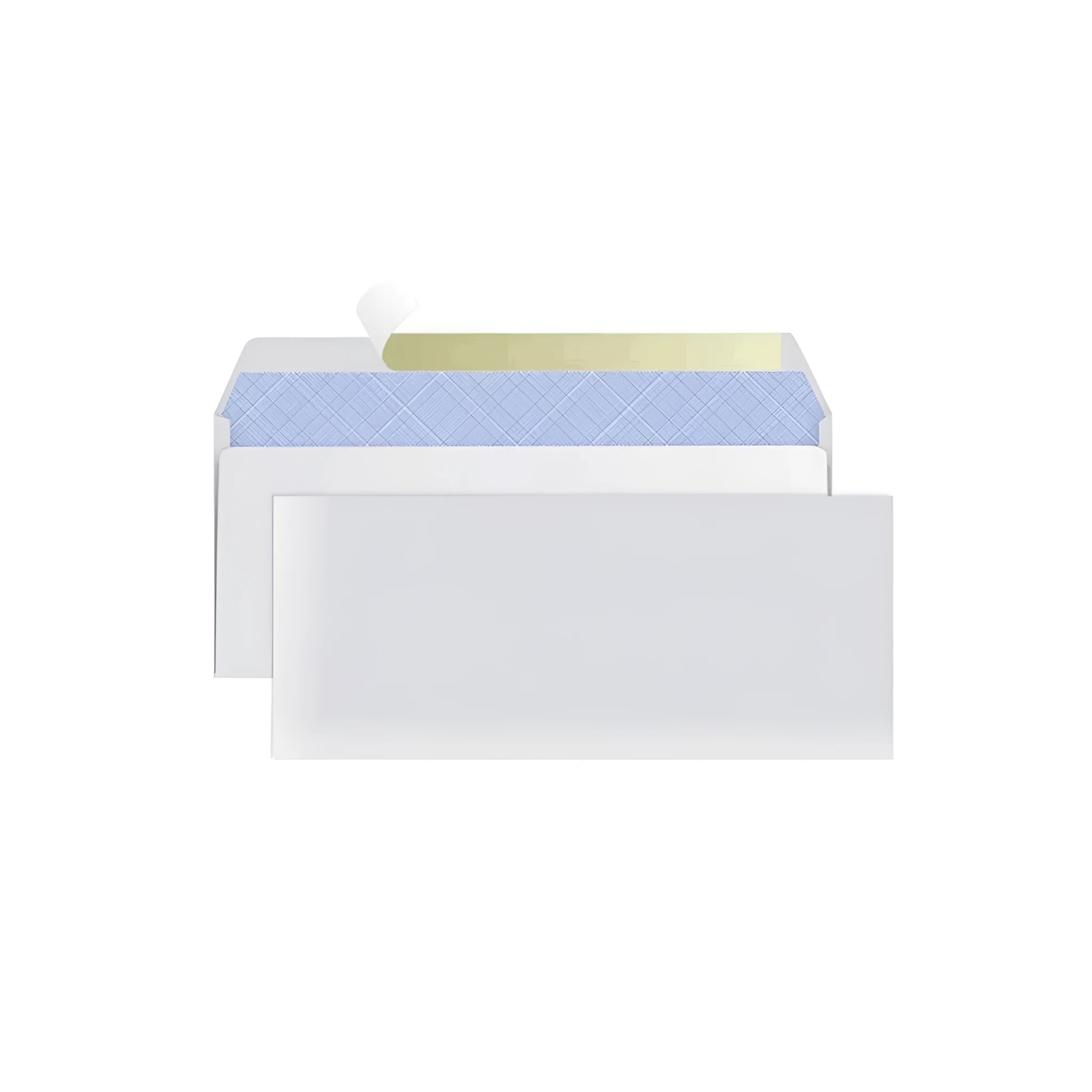 Blue tamper-evident self-adhesive confidential envelope for secure document mailing.