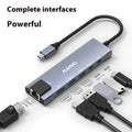 Steam Deck six-in-one docking station with aluminium shell and short Type-C cable
