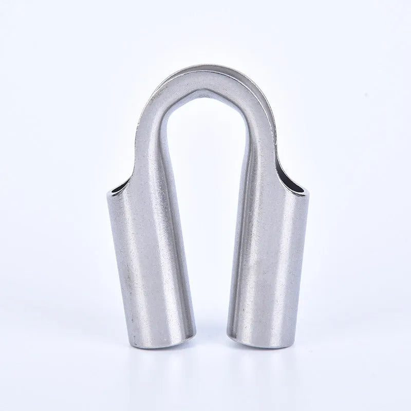 Stainless steel tubular chicken heart ring for pipe and cable support in various sizes
