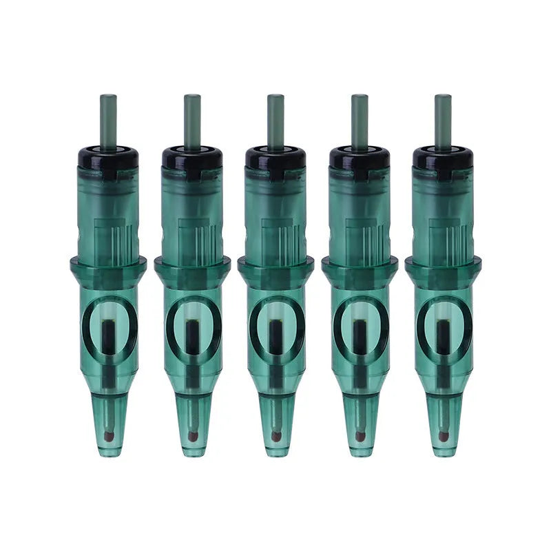 Tattoo integrated needle drawing tool in various colours including red, pink, green, blue, and black.