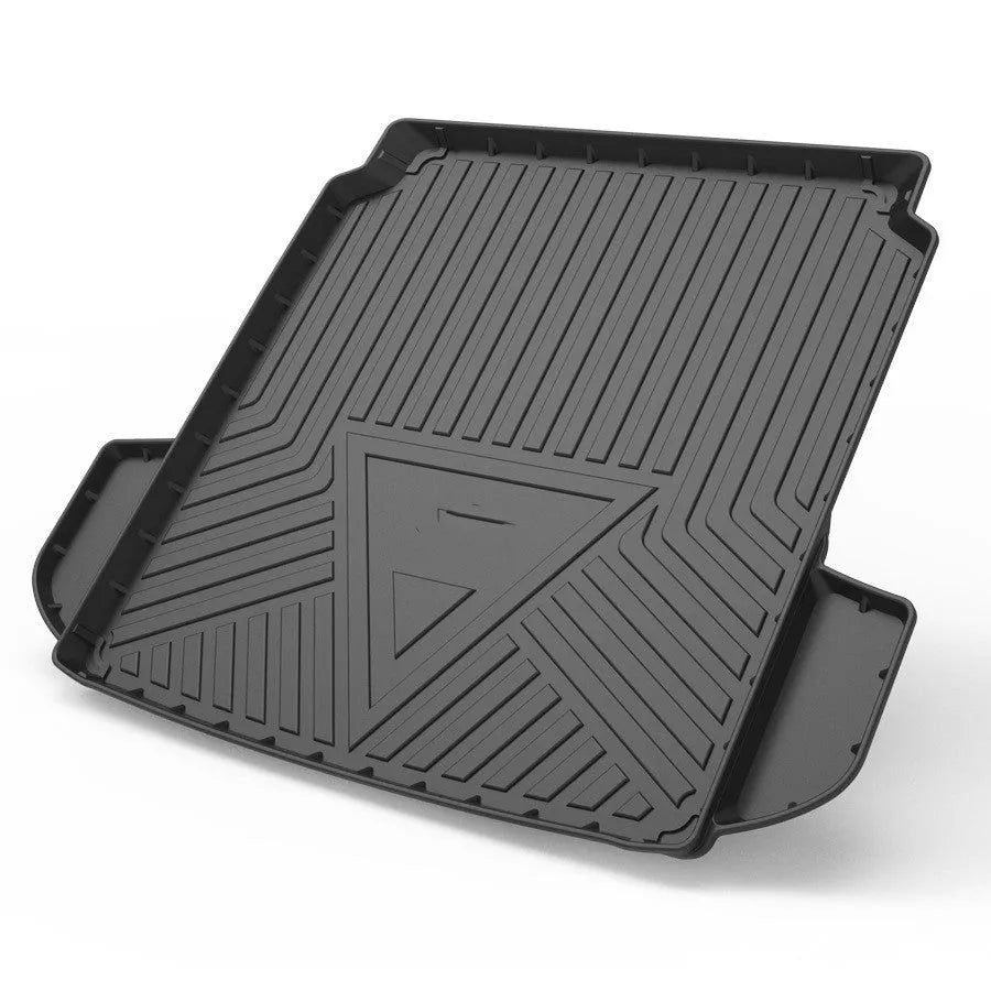 Black carbon fibre pattern TPE car trunk protection mat for vehicle cargo area