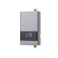 Small household quick-heating water heater with LED touch screen display in gold, silver, or white finish