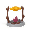 Tumbling cat food feeder toy with treats inside, showing 30cm dimensions