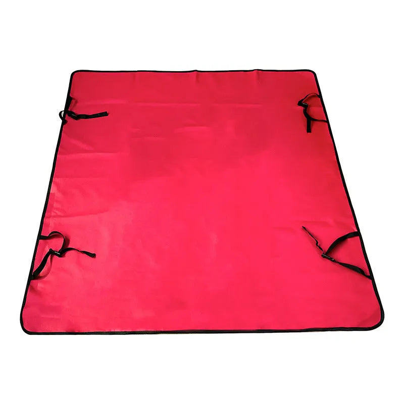 Car rear seat protector mat for dogs in cloth material with water resistant properties