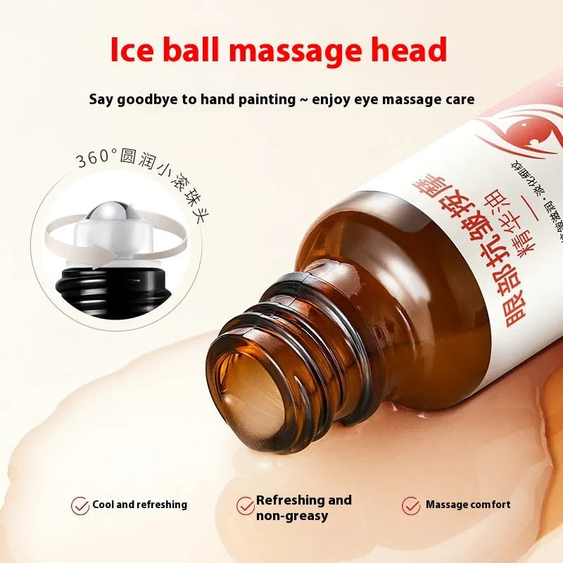 Red 20ml bottle of 20g eye anti-wrinkle massage essence oil for hydrating and firming