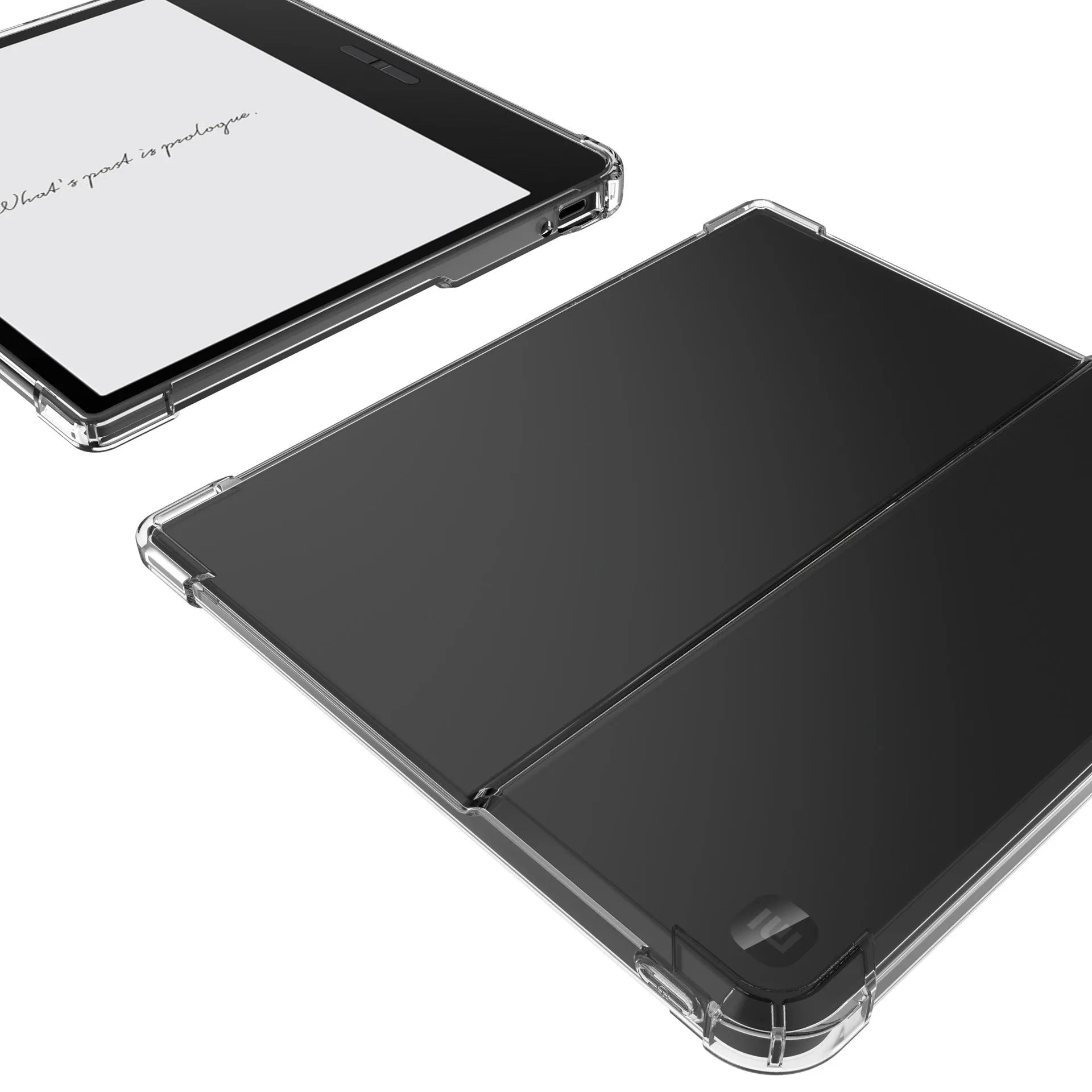 Transparent airbag phone case for 7-inch Xiaomi devices showing shockproof protection and clear TPU construction