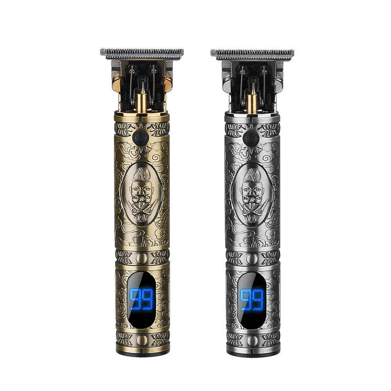 Professional metal hair and beard trimmer with USB cable, 20x10x5.5cm in gradient colour finish