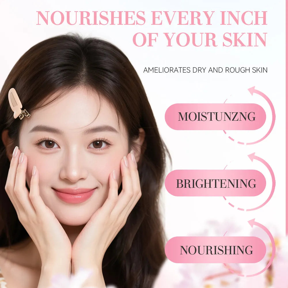 5-piece facial skin care set including whitening moisturising cleanser toner lotion eye cream and serum products