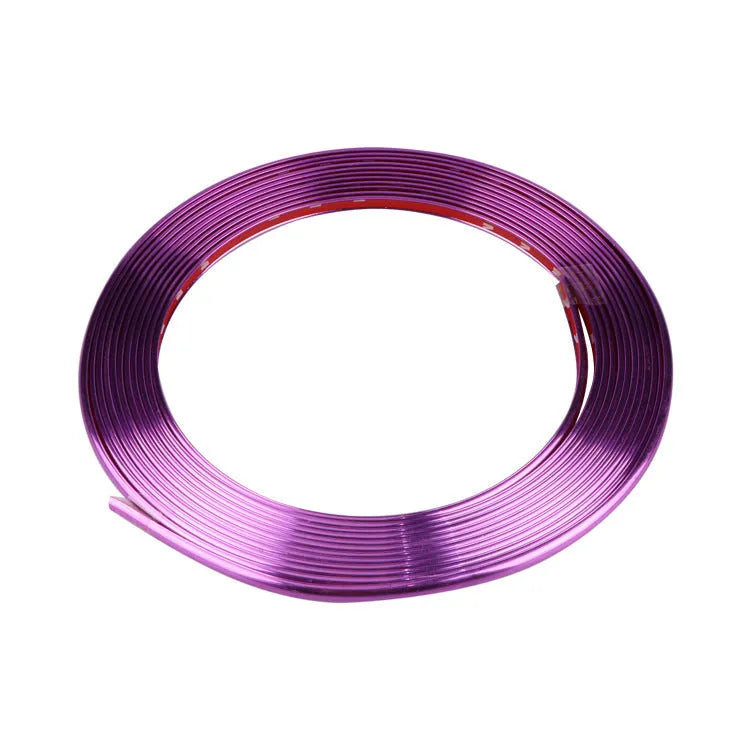 Galvanised purple wheel trim roll with anti-collision strip for car decoration