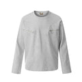 Men's loose fit cotton long sleeve pullover in black and grey colours casual wear