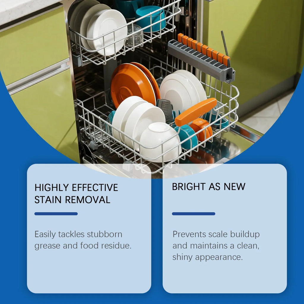 237mL bottle of dishwasher detergent cleaning aid for plates and kitchenware.