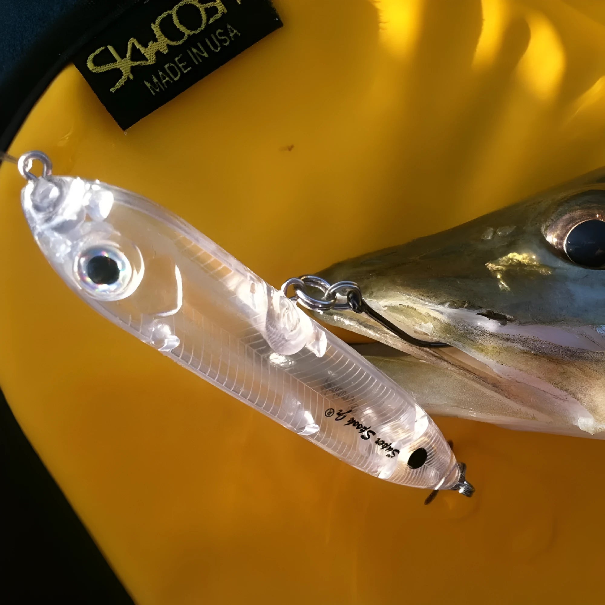 Transparent 9.5cm fishing lure blank with 7mm eye slot for DIY customisation