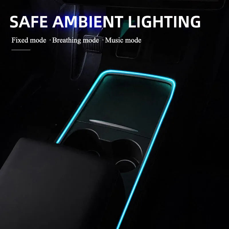 USB-powered flexible LED car ambient light strip for colour-changing dashboard and centre console decoration